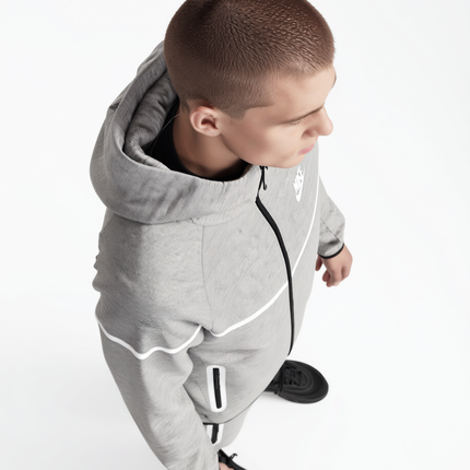Nike Tech Fleece Grey Reflective Full Zip Windrunner Tracksuit - DripDrip Balkan