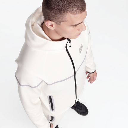 Nike Tech Fleece White Reflective Full Zip Windrunner Tracksuit - DripDrip Balkan