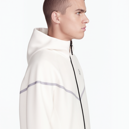 Nike Tech Fleece White Reflective Full Zip Windrunner Tracksuit - DripDrip Balkan